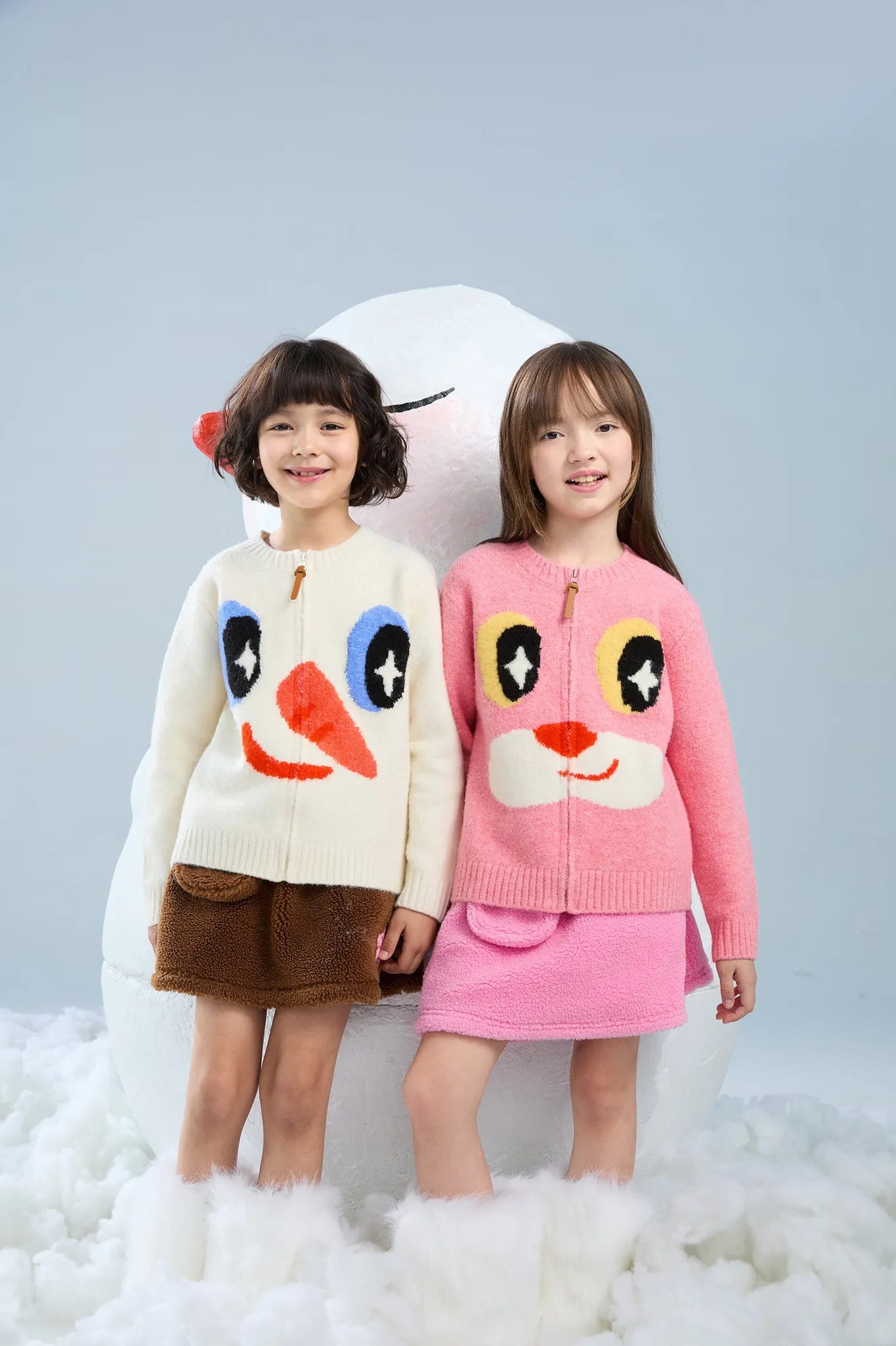 Poco Blush Close-Up Friends Jacquard Knit Sweater