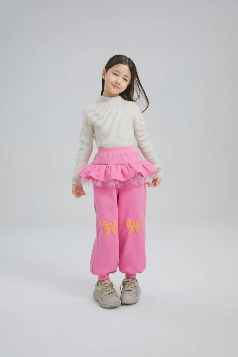 Poco Blush Warm Fleece Bow Print Skort