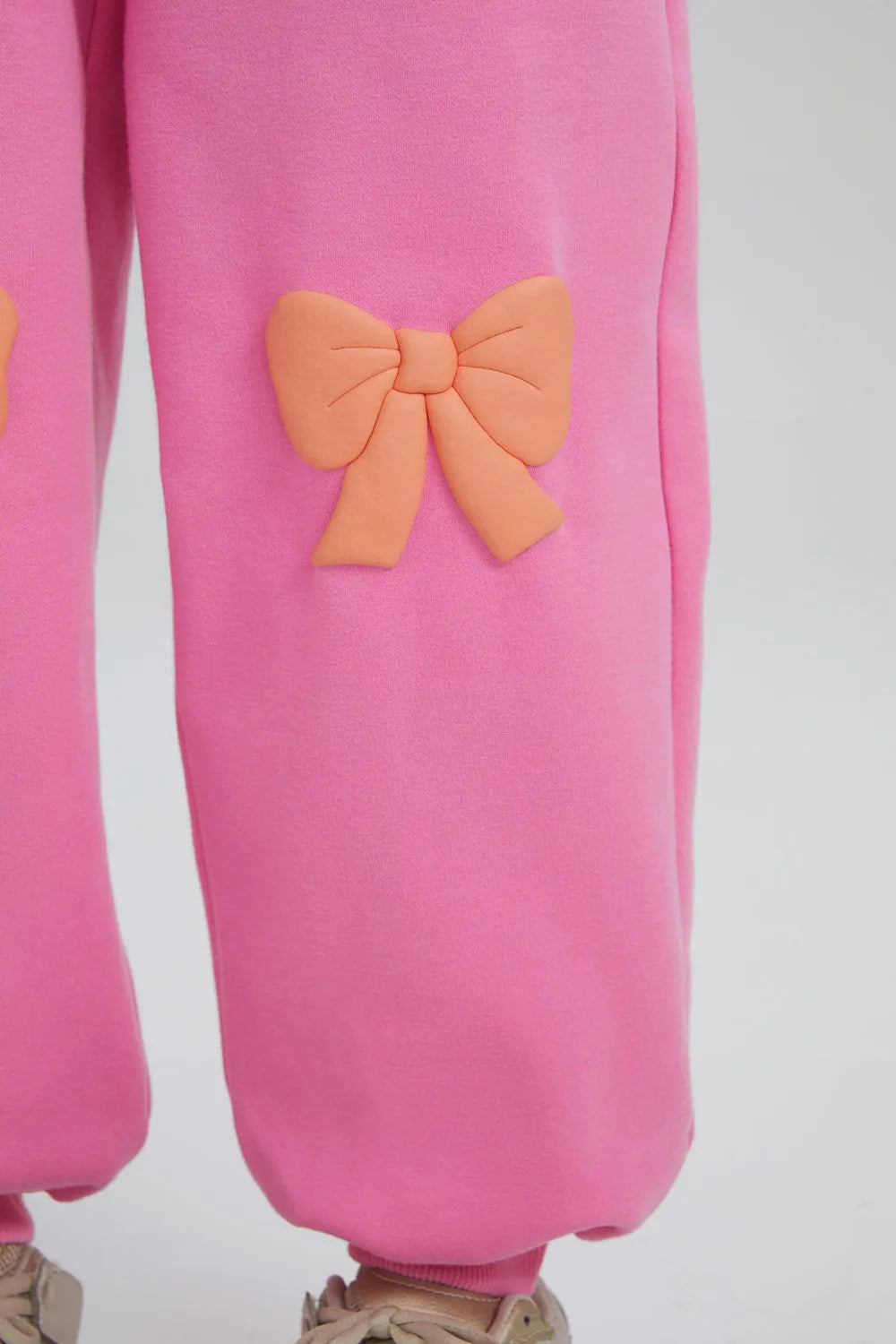 Poco Blush Warm Fleece Bow Print Skort