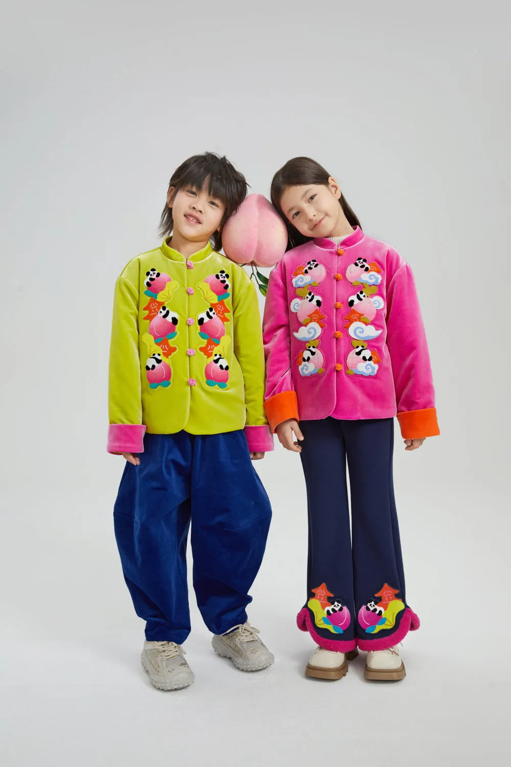 Poco Blush Chinese-Style Velvet Embroidered Jacket