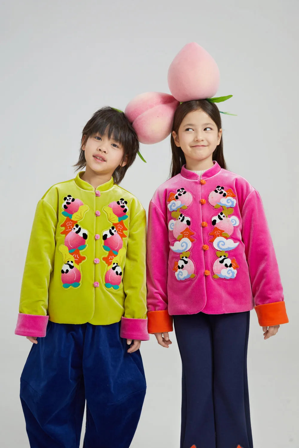 Poco Blush Chinese-Style Velvet Embroidered Jacket