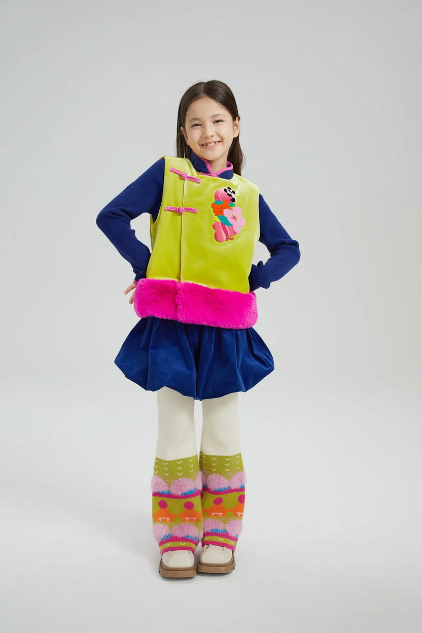 Star Peach Night Corduroy Bubble Trousers by Poco Blush, image 2