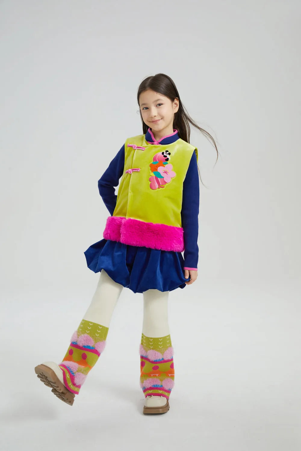 Poco Blush Star Peach Night Corduroy Bubble Trousers