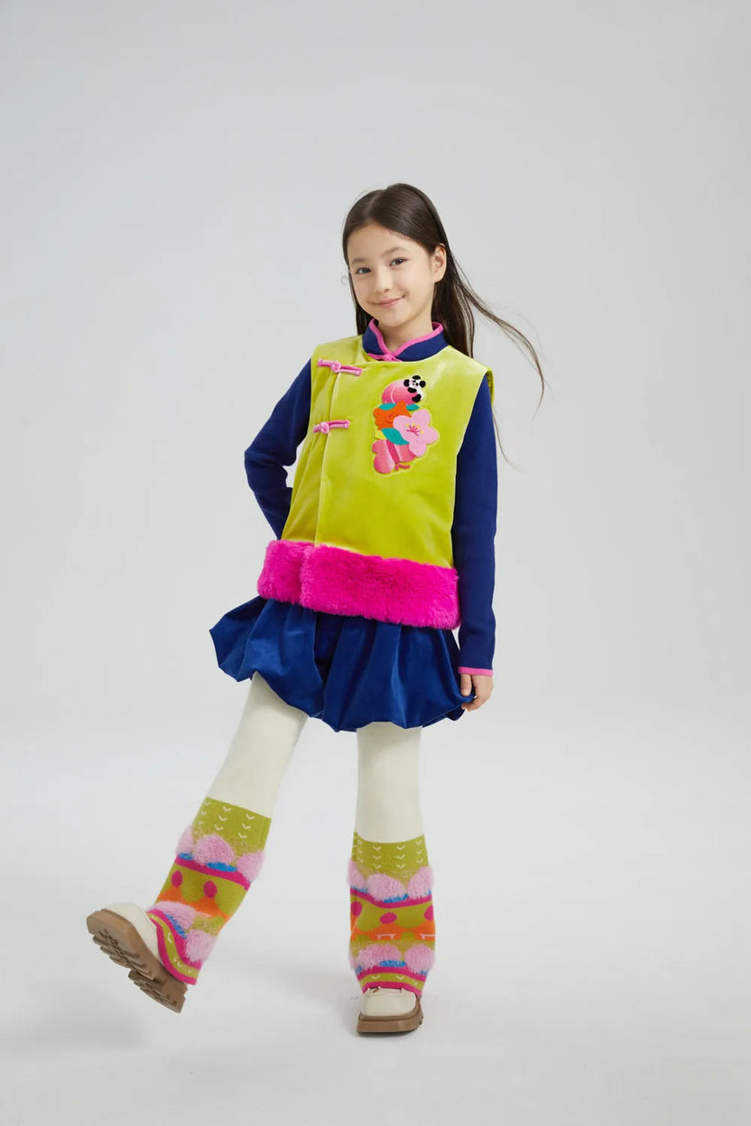 Star Peach Night Corduroy Bubble Trousers by Poco Blush, image 3