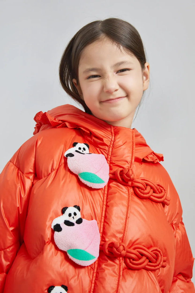 Chinese-Style Goose Down Coat with 3D Frog Buttons by Poco Blush, image 8