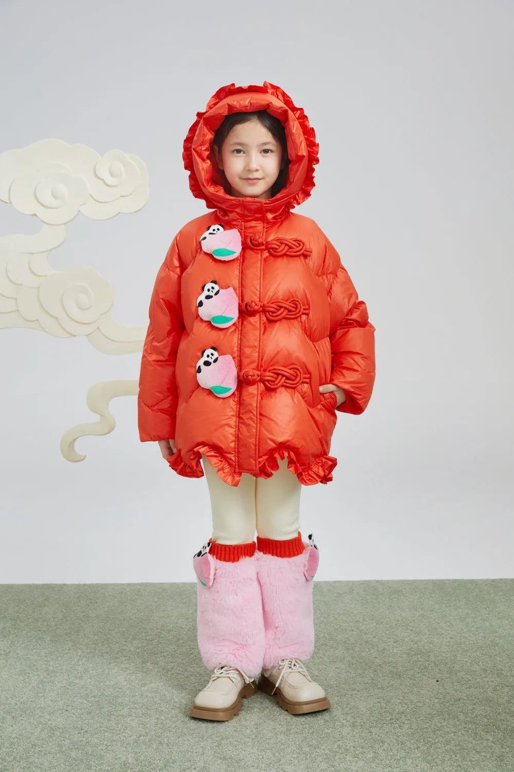 Poco Blush Fleece Legging with Faux-Fur Leg Warmers