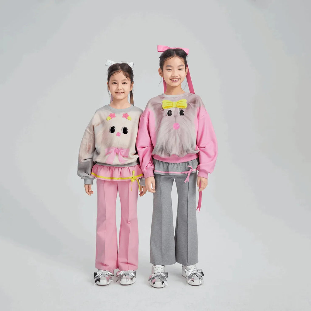 Poco Blush Ballet Flare Pants with Skirt Hem