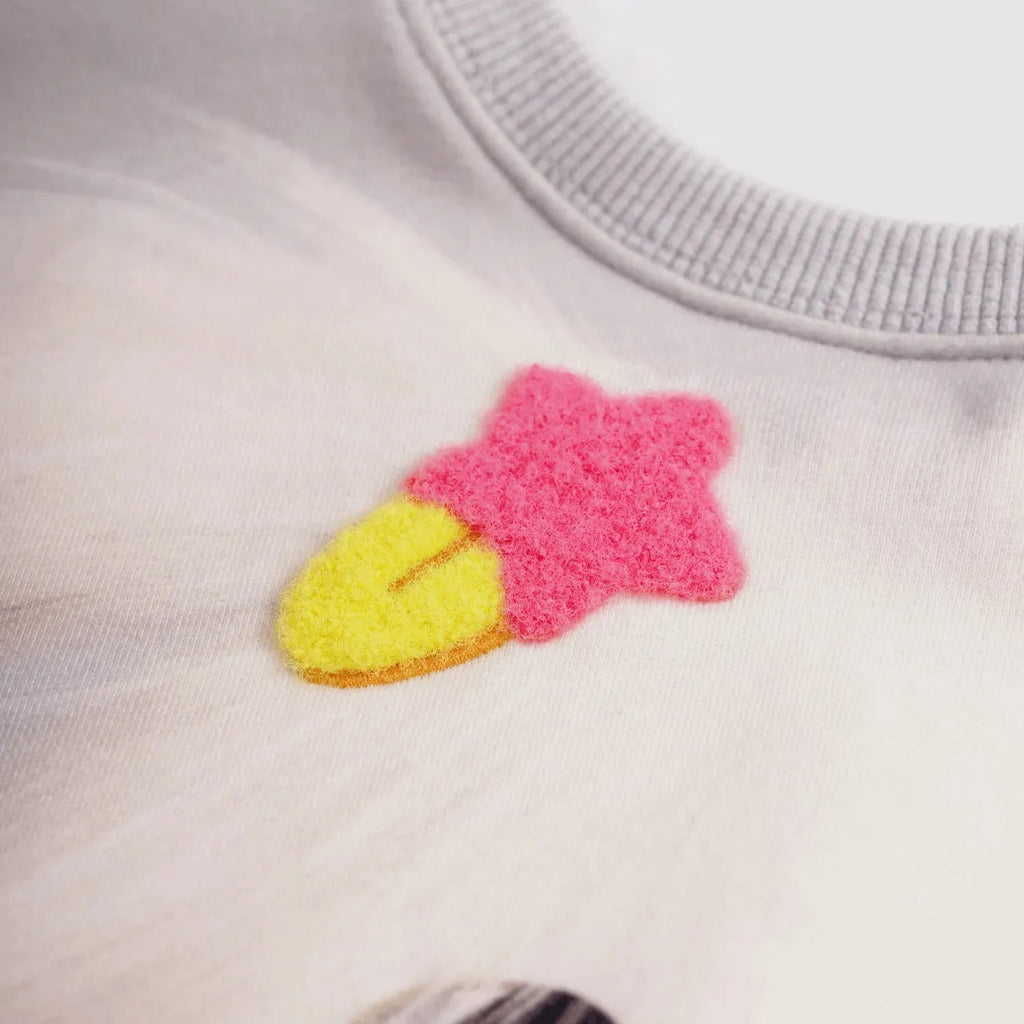 Poco Blush Plush-Toy Fleece Sweatshirt