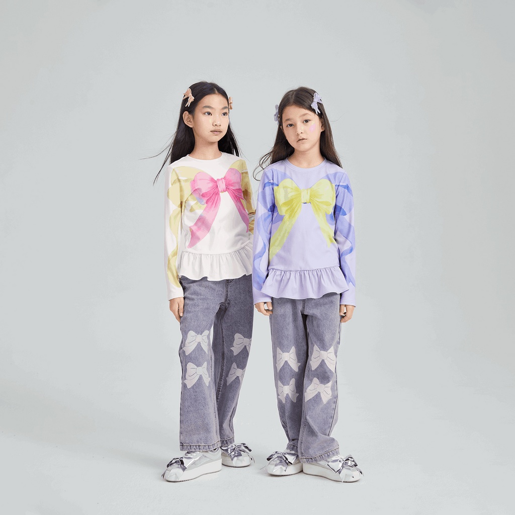 Poco Blush Bow-Trim Fleece Base Top