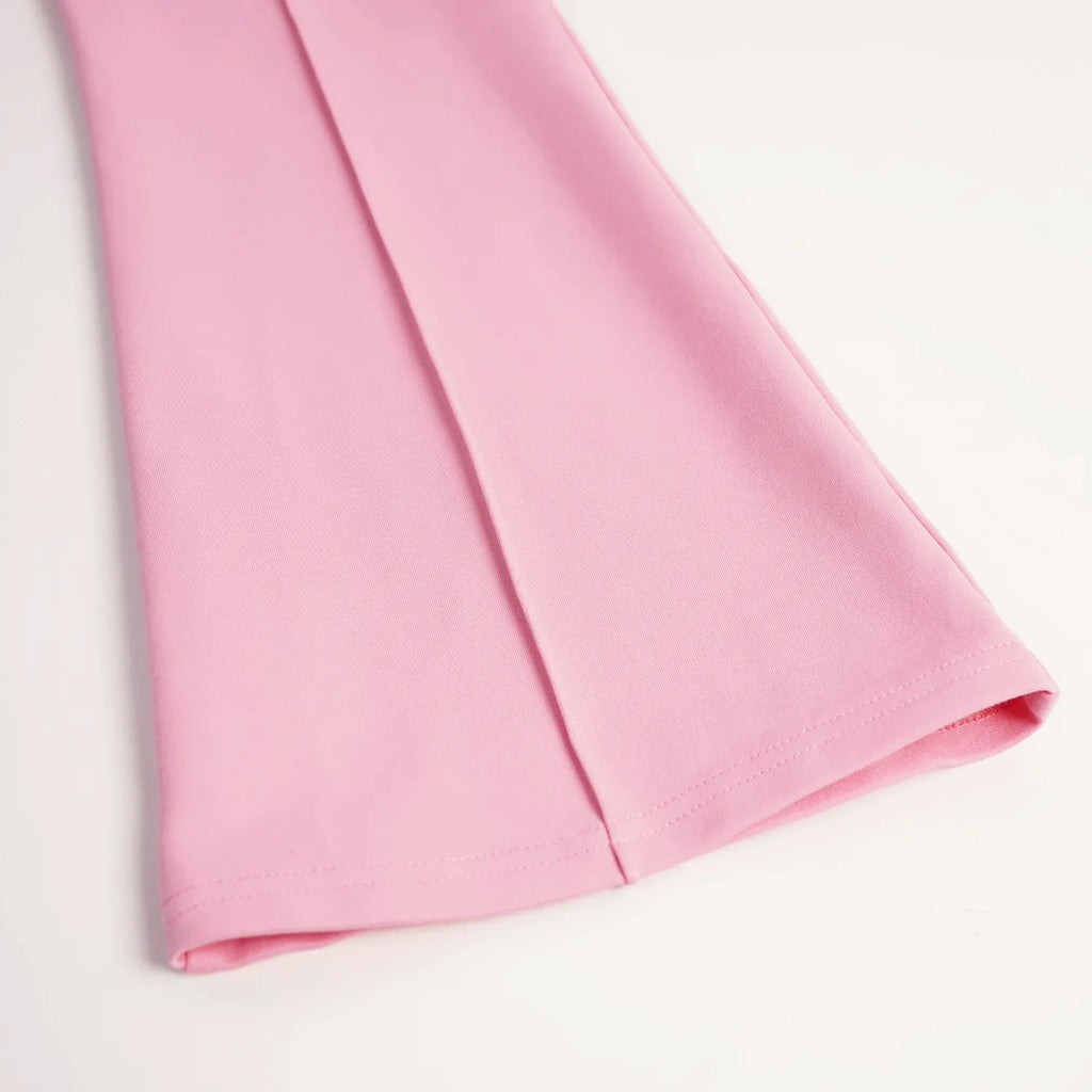 Poco Blush Ballet Flare Pants with Skirt Hem
