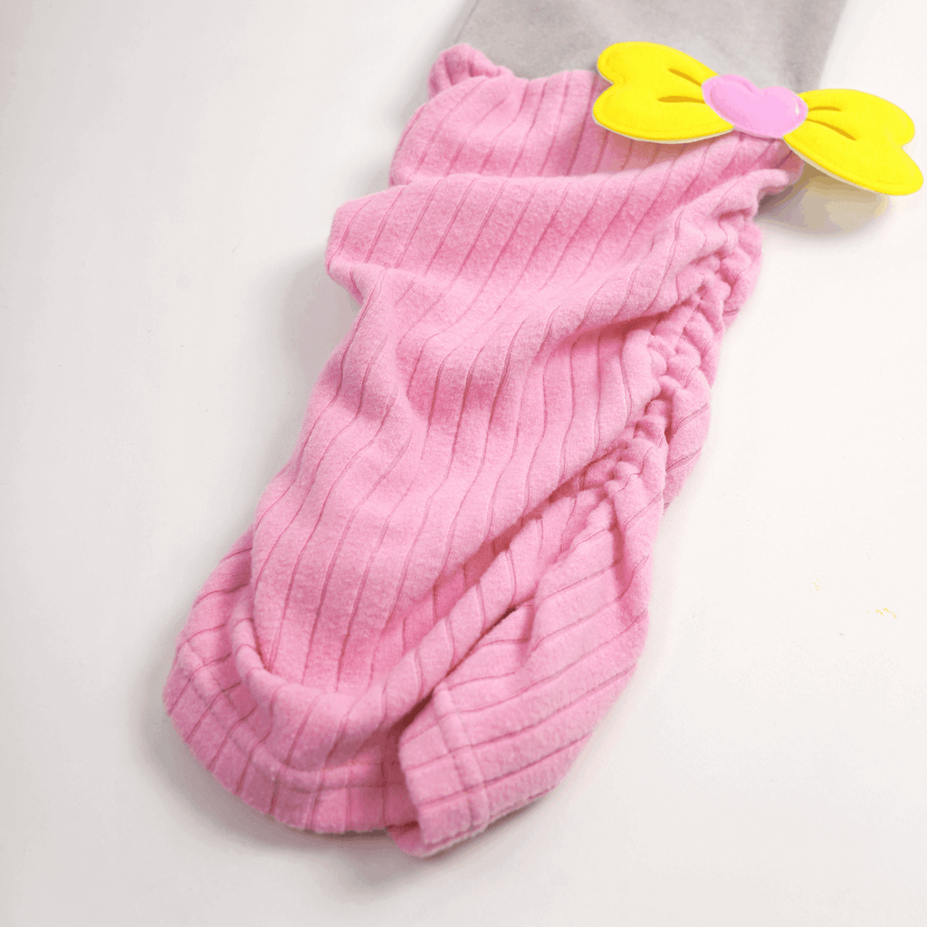 Poco Blush Bow-Cuff Fleece Leggings