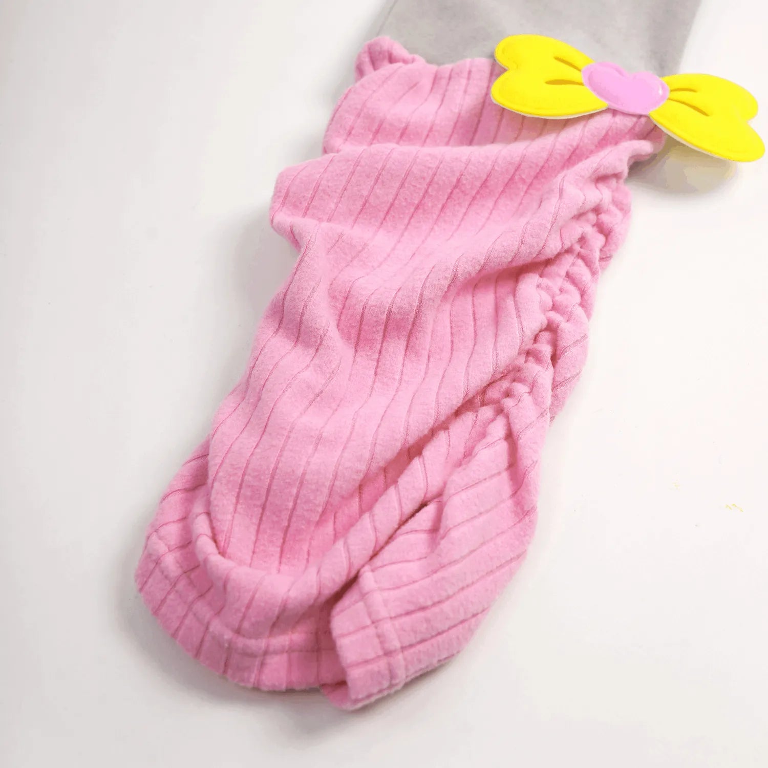 Poco Blush Bow-Cuff Fleece Leggings