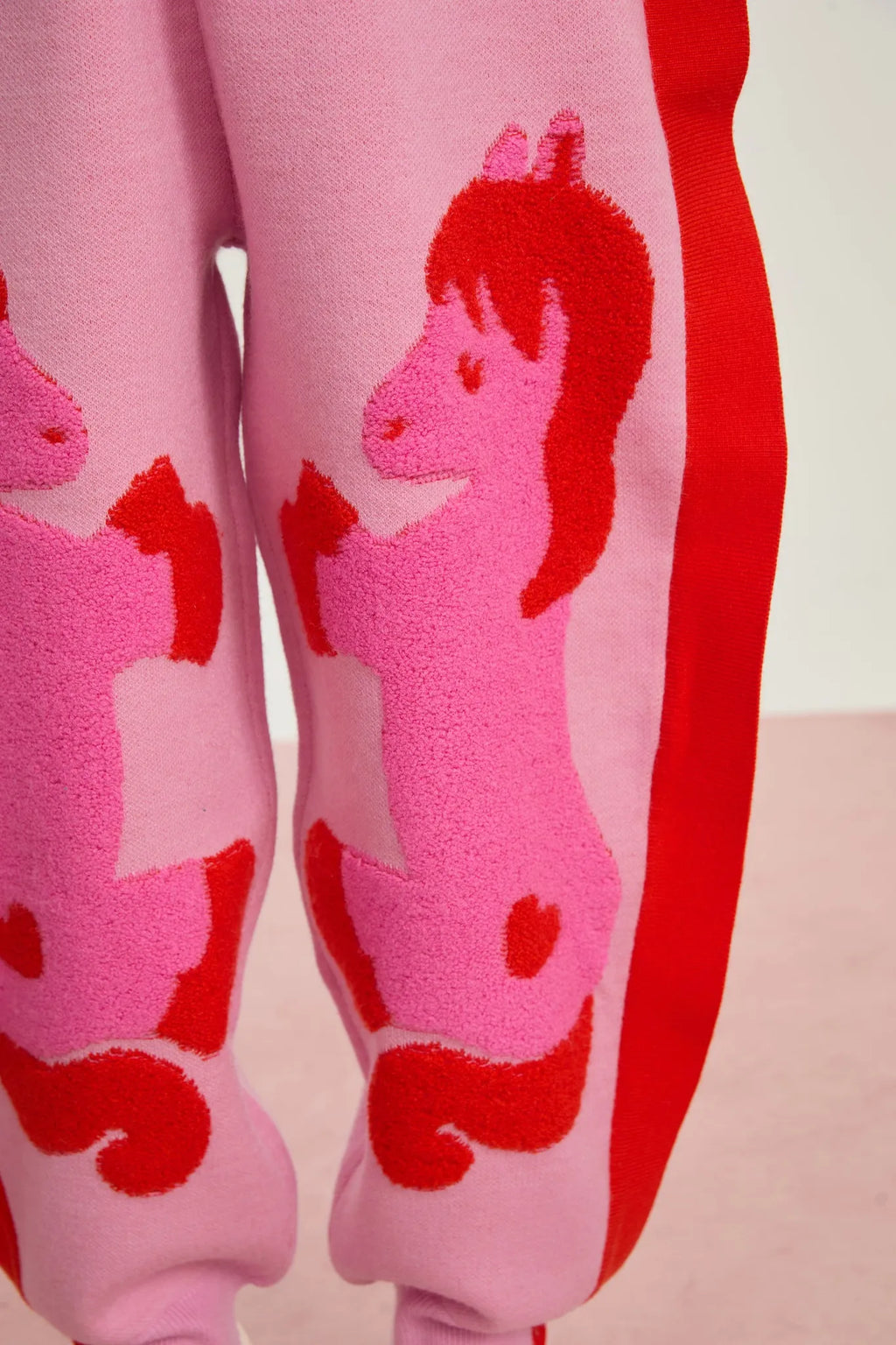 Poco Blush "The Year of Horse" Lunar New Year Knit Trousers with 3D Pony