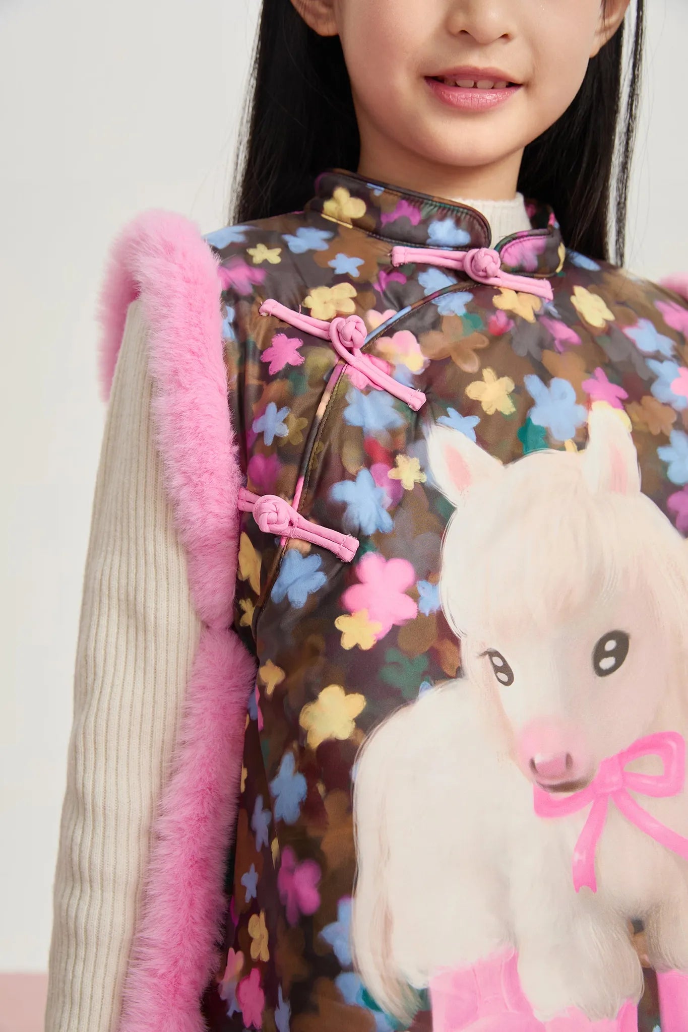 Poco Blush "The Year of Horse" Chinese New Year Vest & Skirt Set