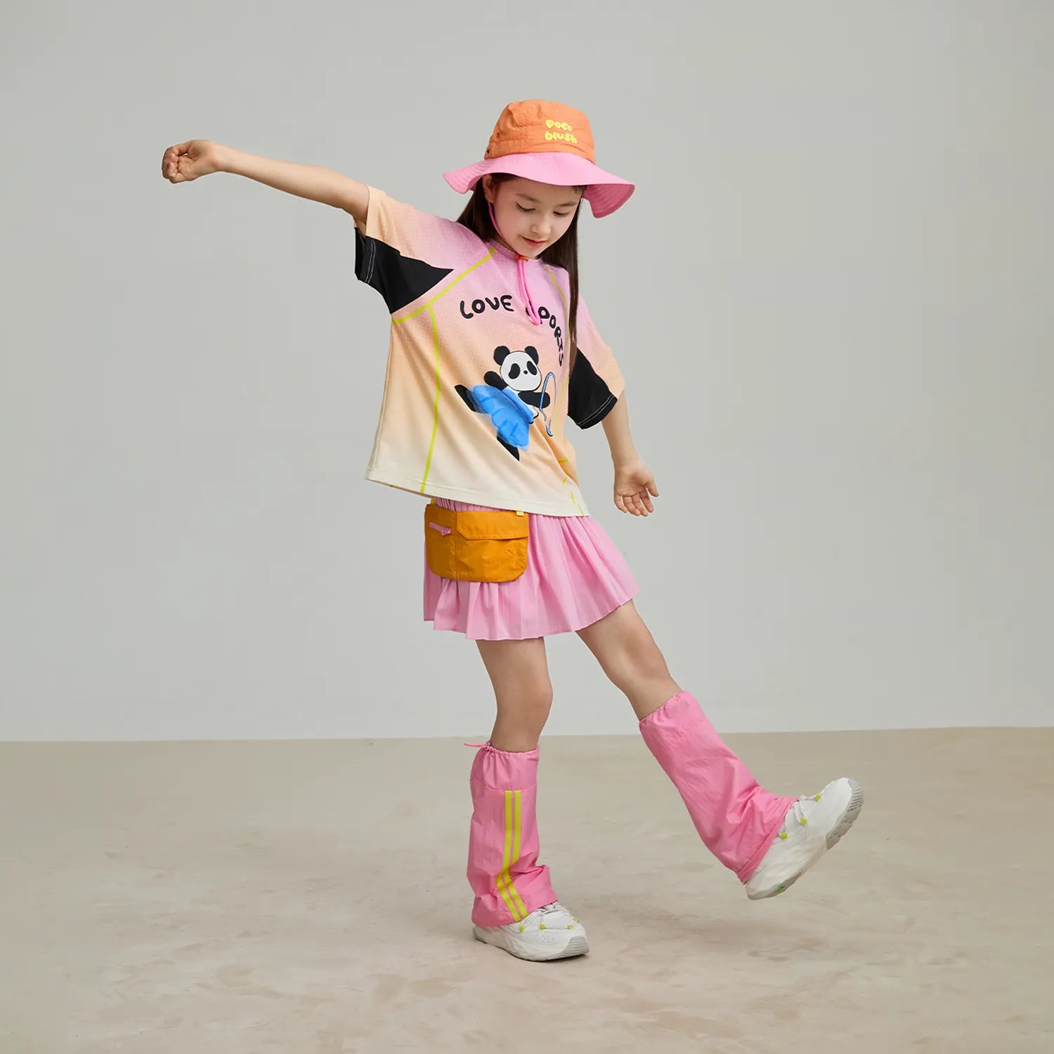 Poco Blush Pleated Skort with Detachable Belt Bag