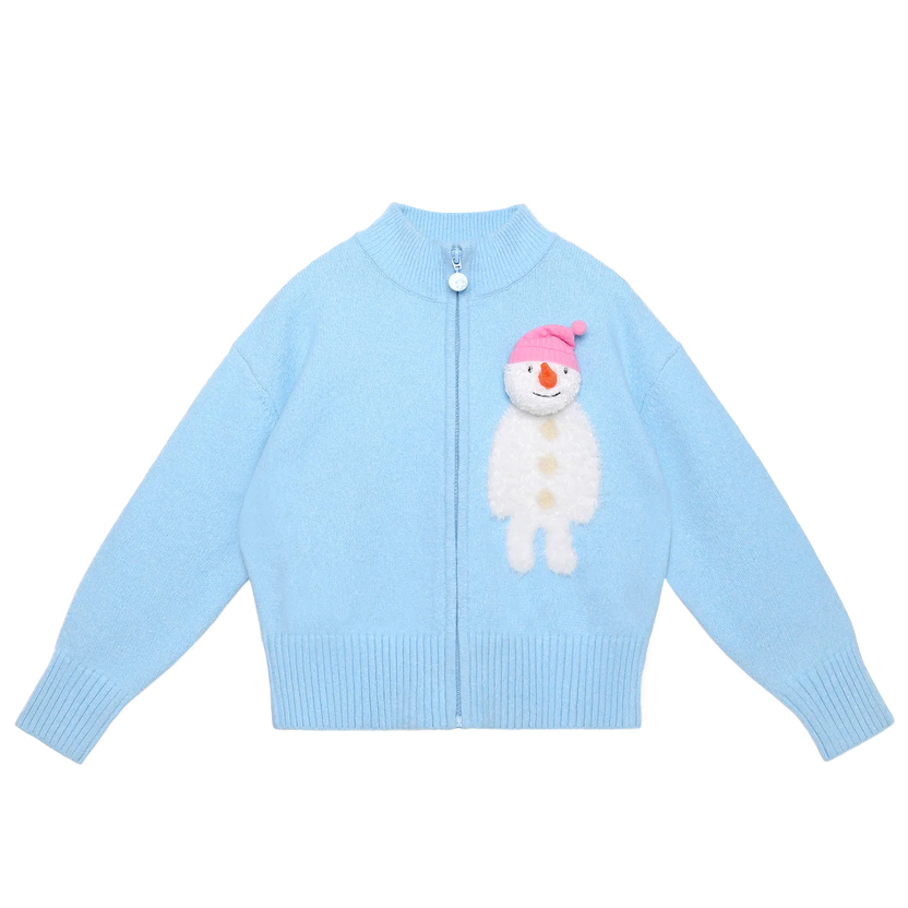 Snowman & Bunny Knit Jacket by Poco Blush