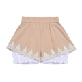 Poco Blush Cotton Bloom Shorts with Lace Hem