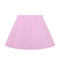 Poco Blush Snowman & Bunny Pleated Knit Skirt Pink