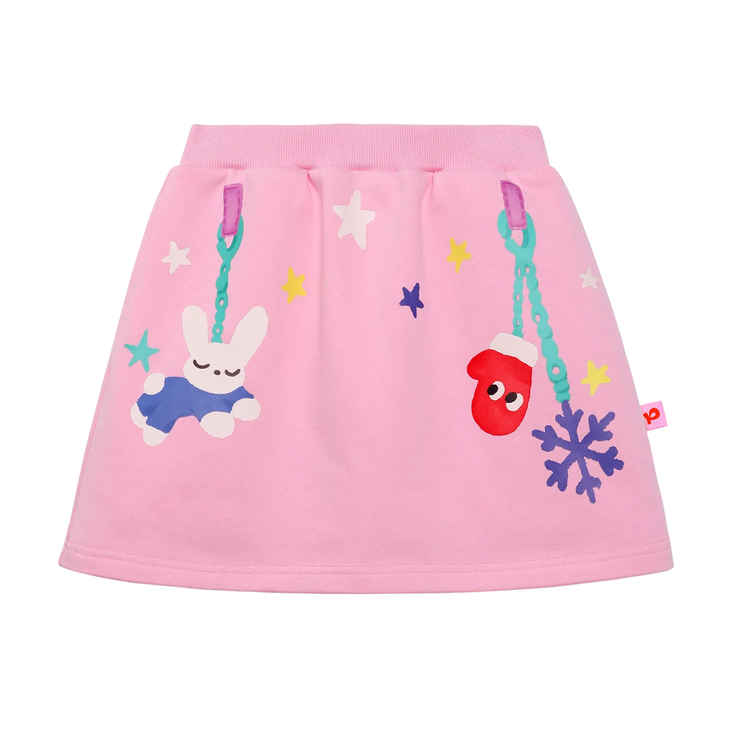 Poco Blush Bunny Swing Print Skort Pink