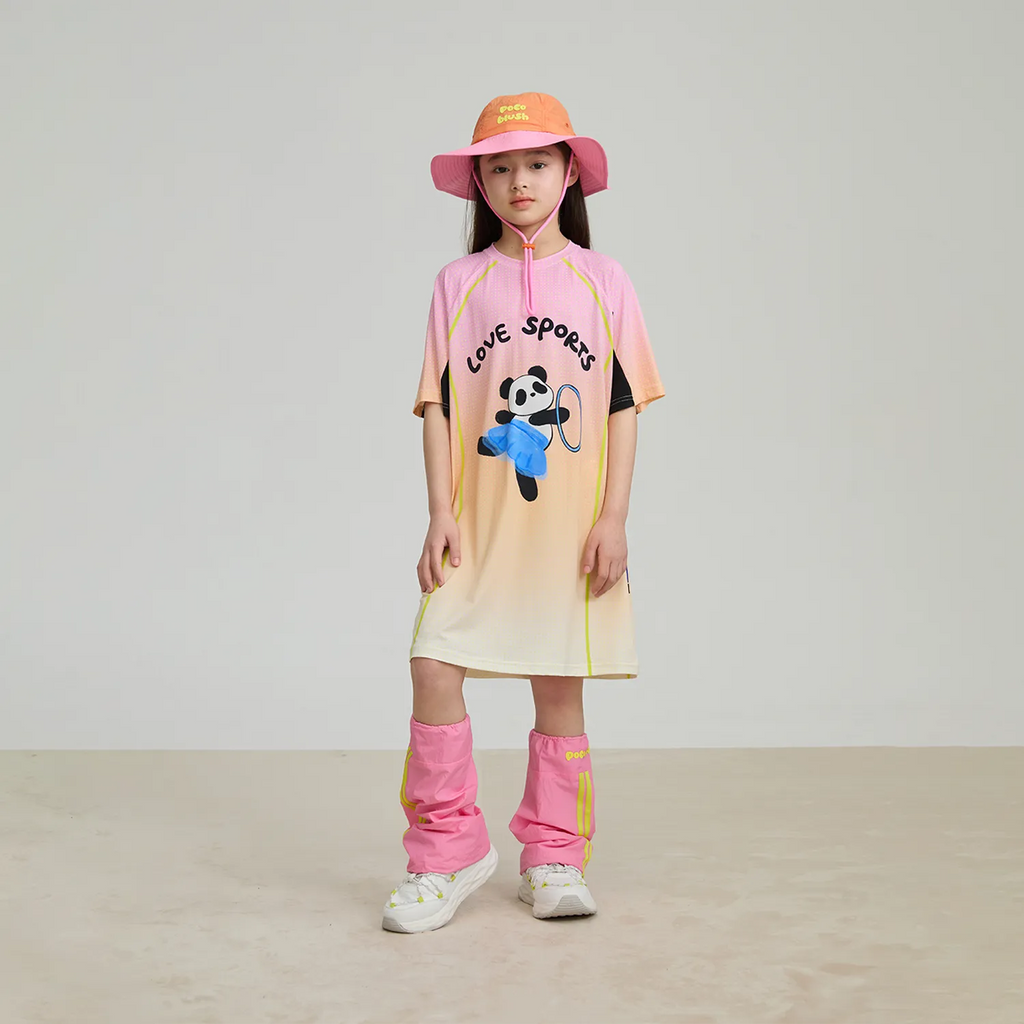 Poco Blush Longline Ribbon Panda Sport Dress
