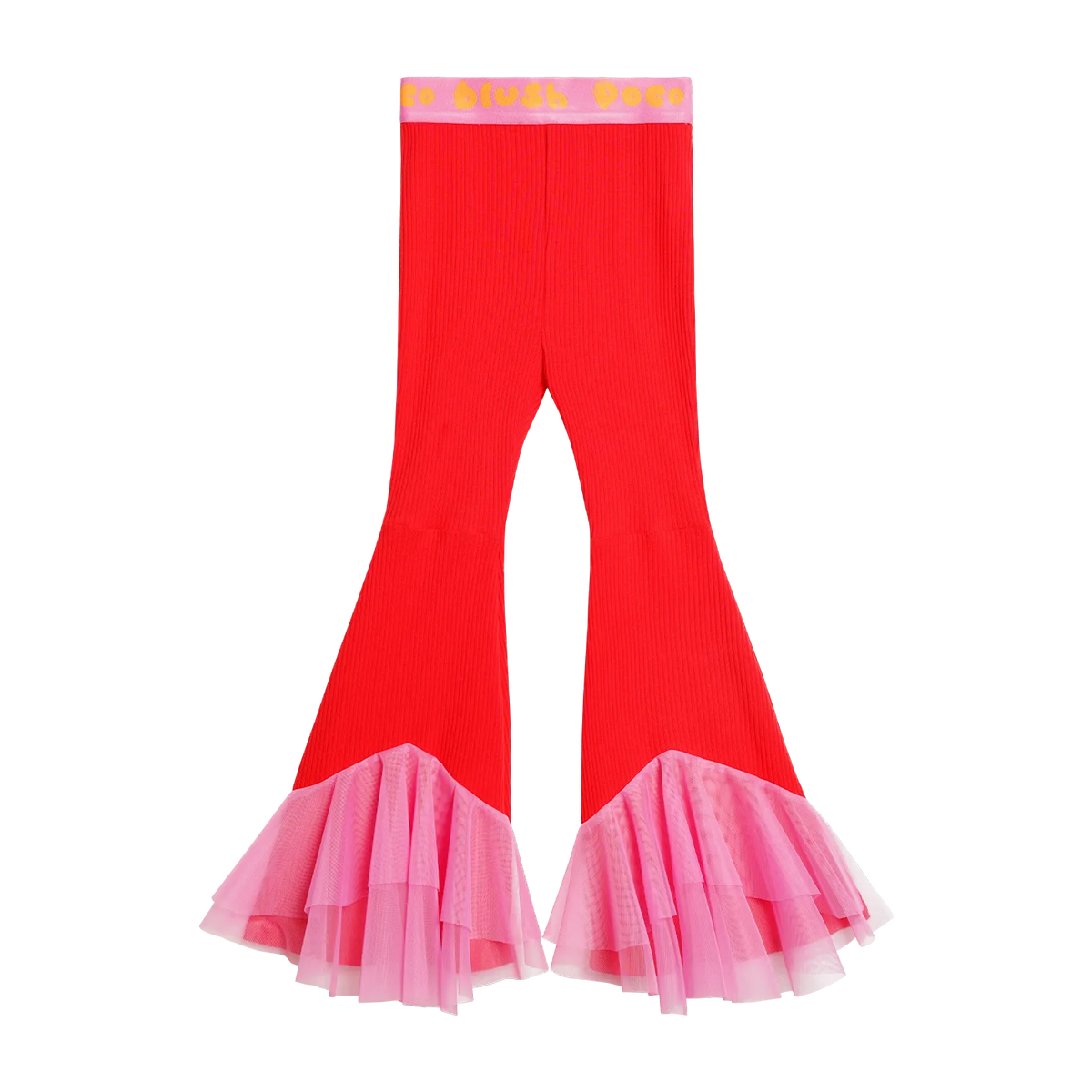Poco Blush Lotus Mesh Flare Pants