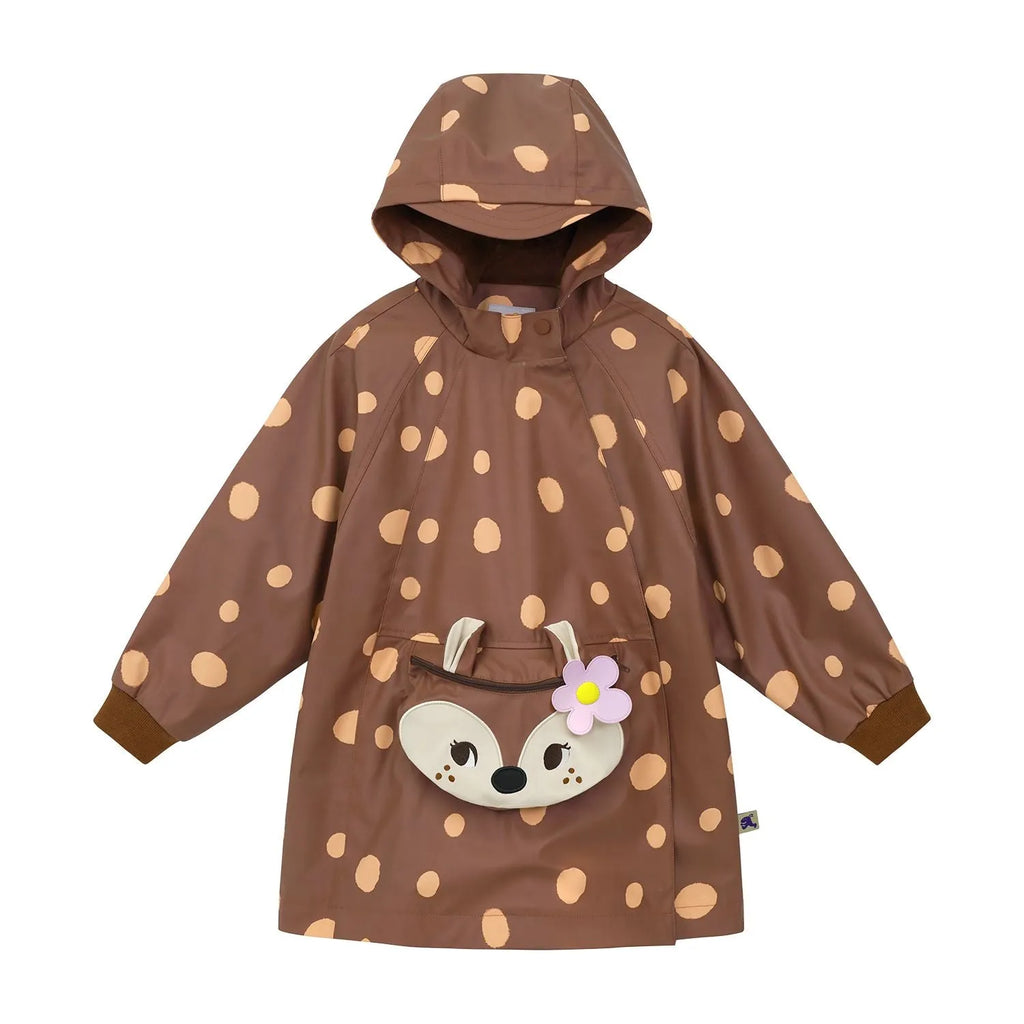 Poco Blush Deer Spot Mid-Length Raincoat