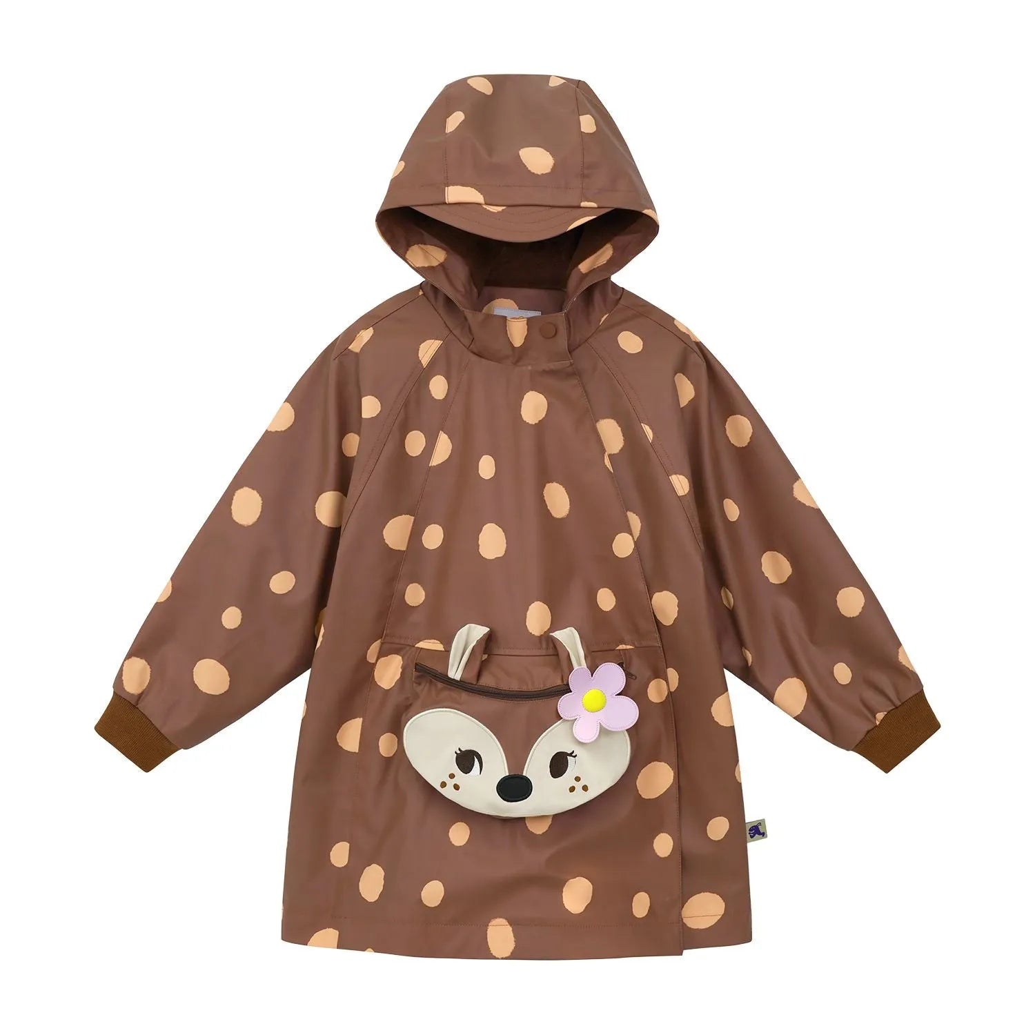 Poco Blush Deer Spot Mid-Length Raincoat
