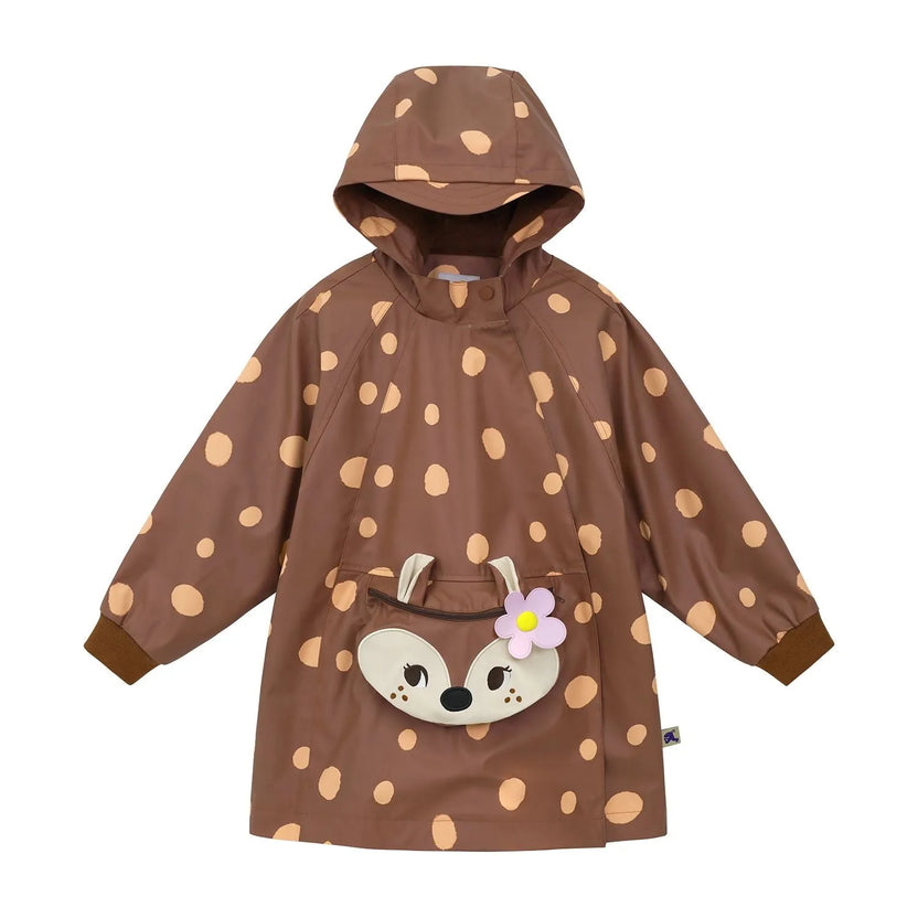 Deer Spot Mid-Length Raincoat by Poco Blush