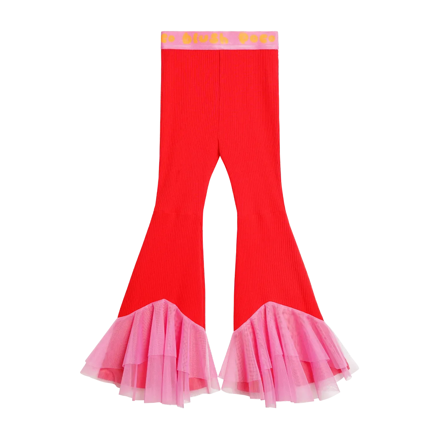 Poco Blush Lotus Mesh Flare Pants