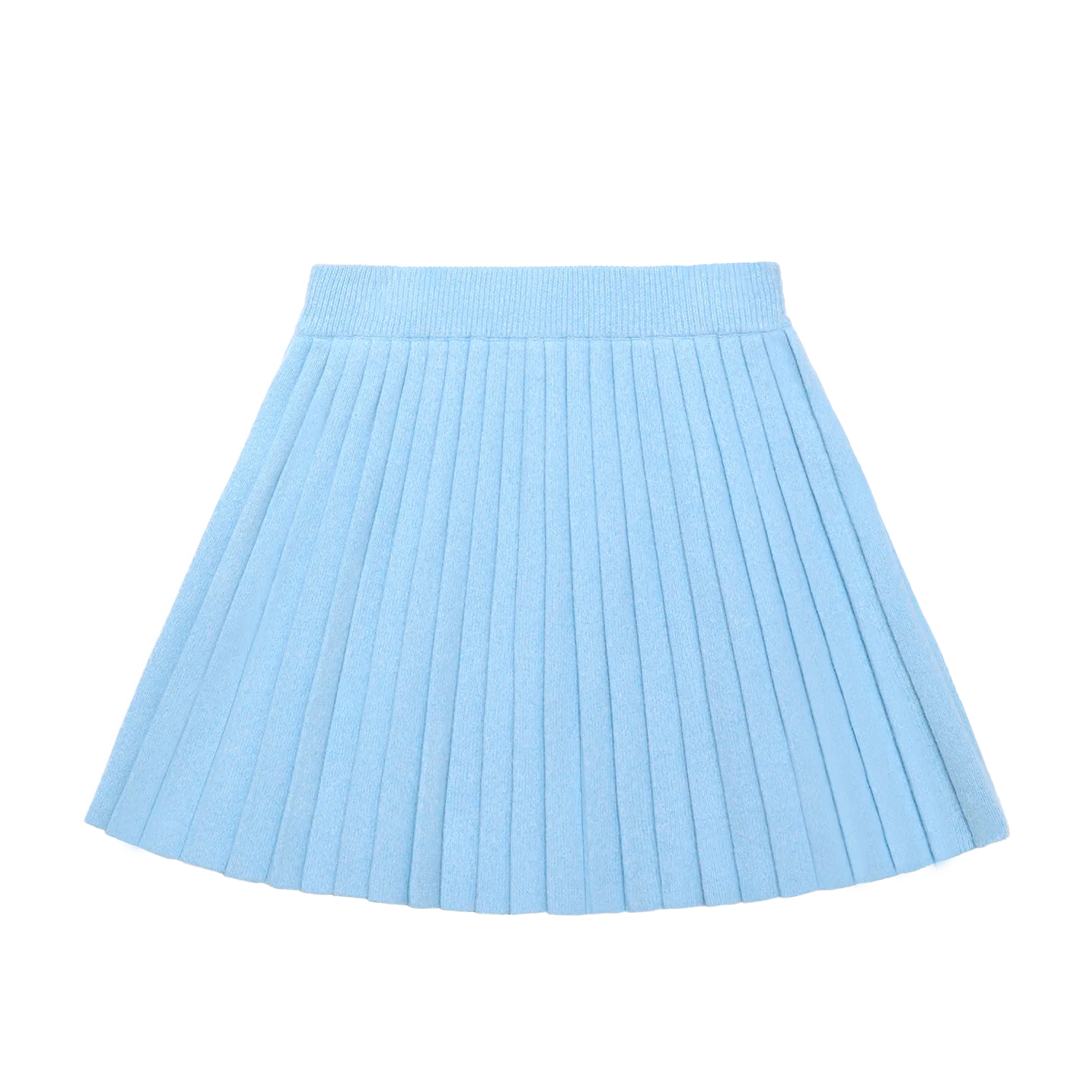 Poco Blush Snowman & Bunny Pleated Knit Skirt Blue