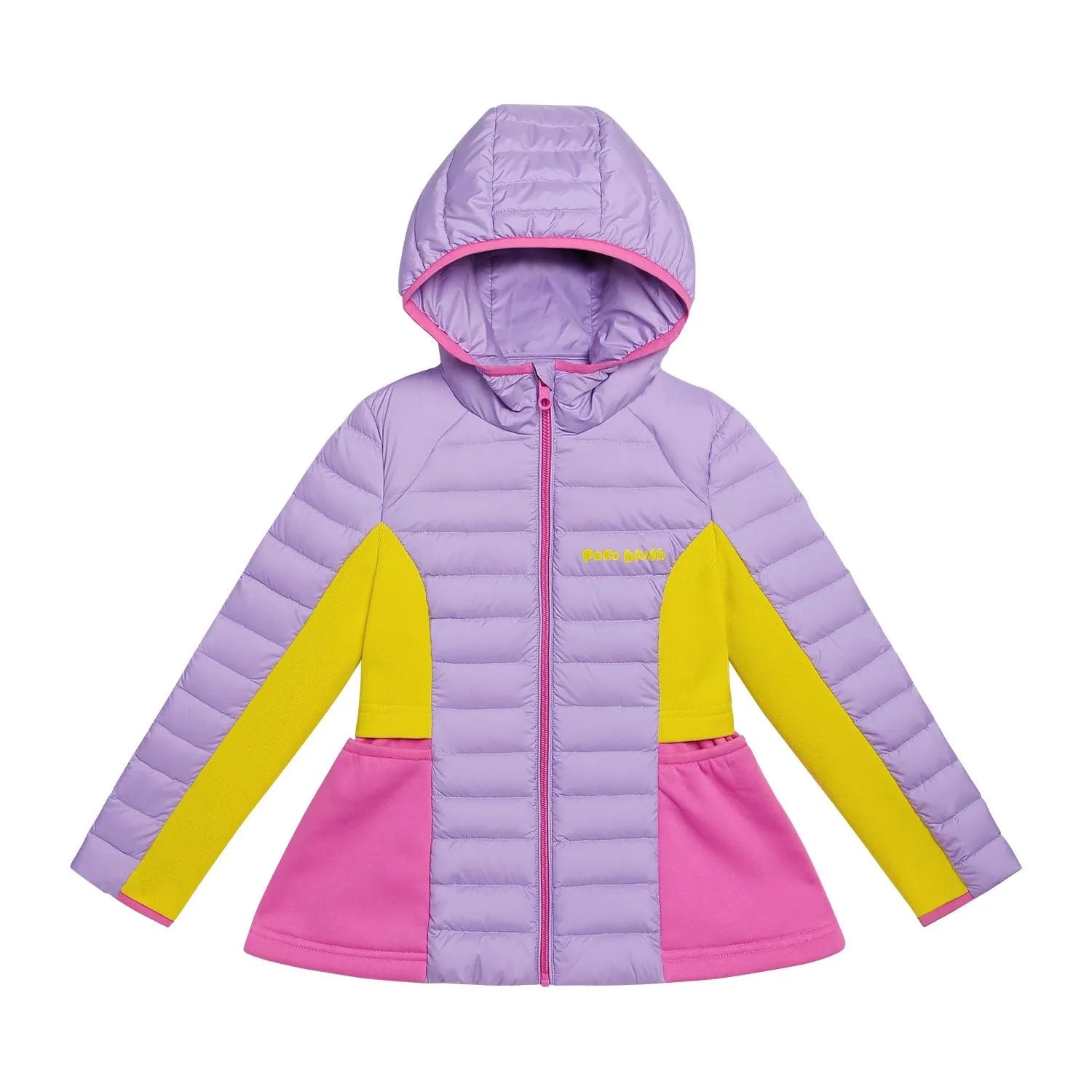 Poco Blush Colorblock Lightweight Down Jacket Purple