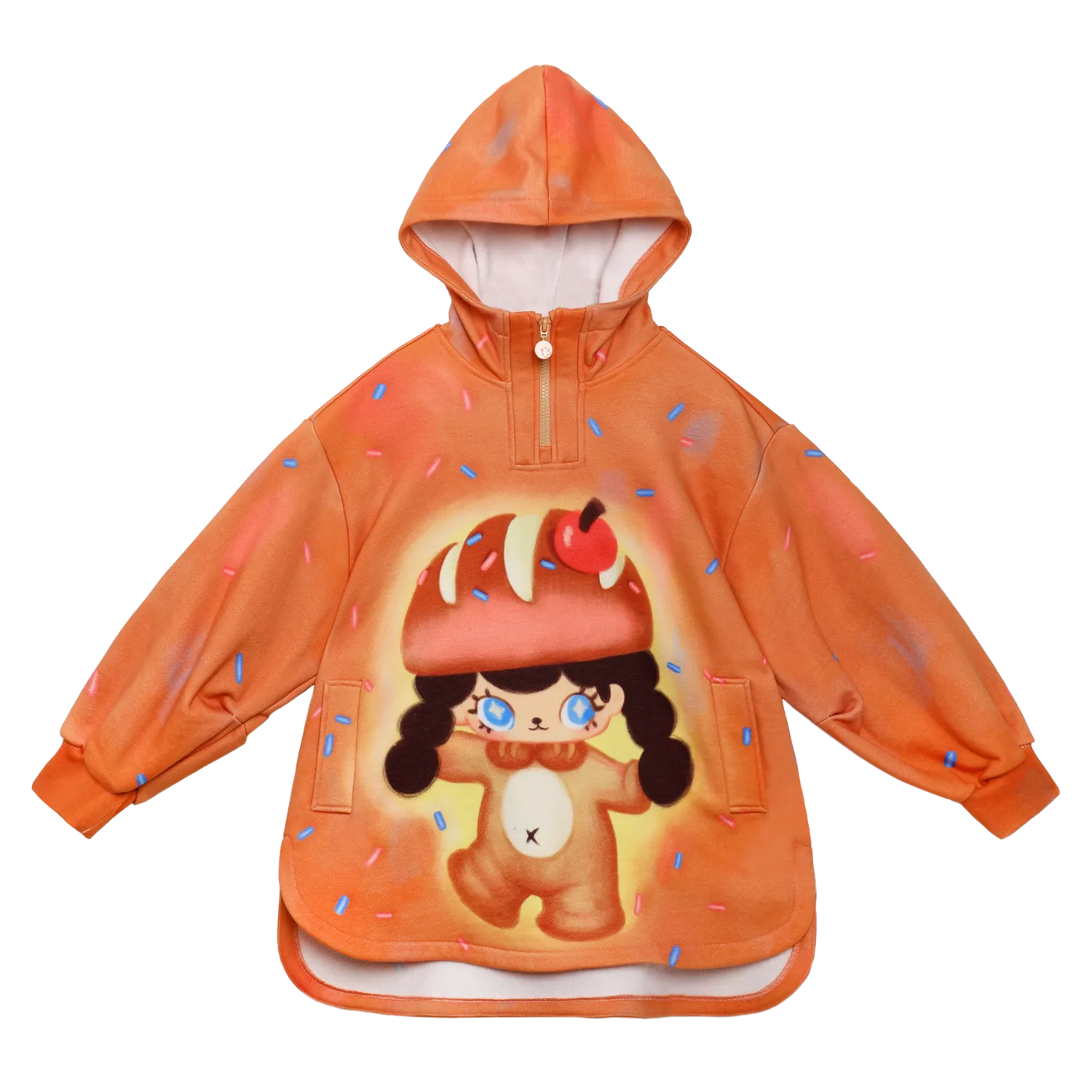 Poco Blush Bread Girl Fleece Hoodie