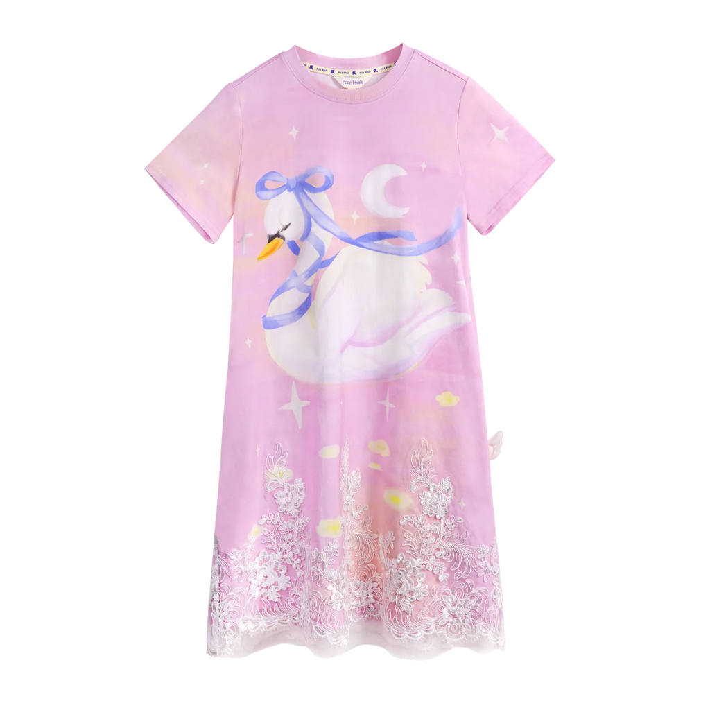Poco Blush Dreamy Swan Lake Lace Dress