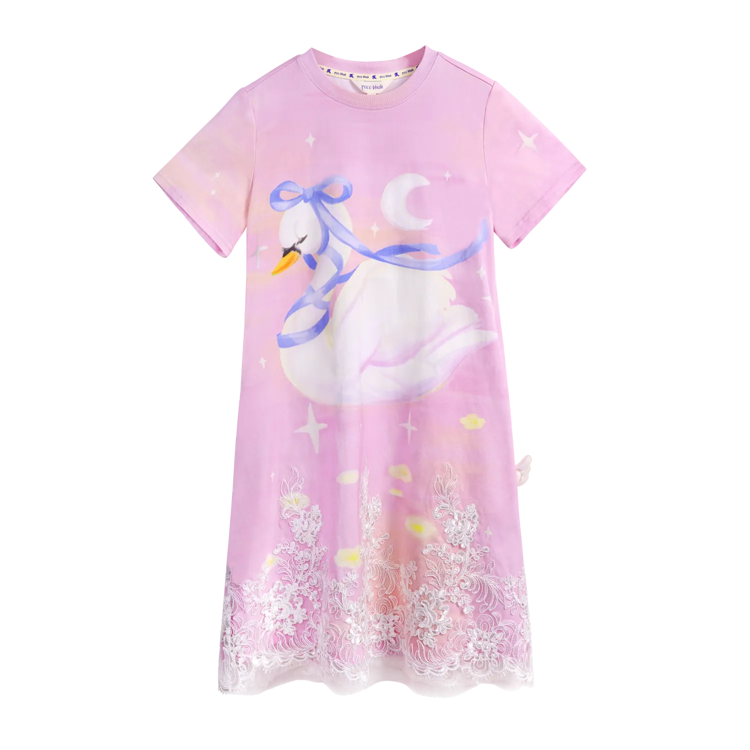 Poco Blush Dreamy Swan Lake Lace Dress