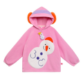 Poco Blush Snowman Wobbler & Star Bunny Fleece Hoodie Pink
