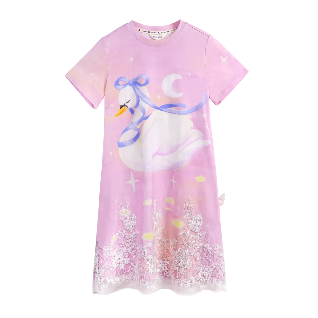 Poco Blush Dreamy Swan Lake Lace Dress