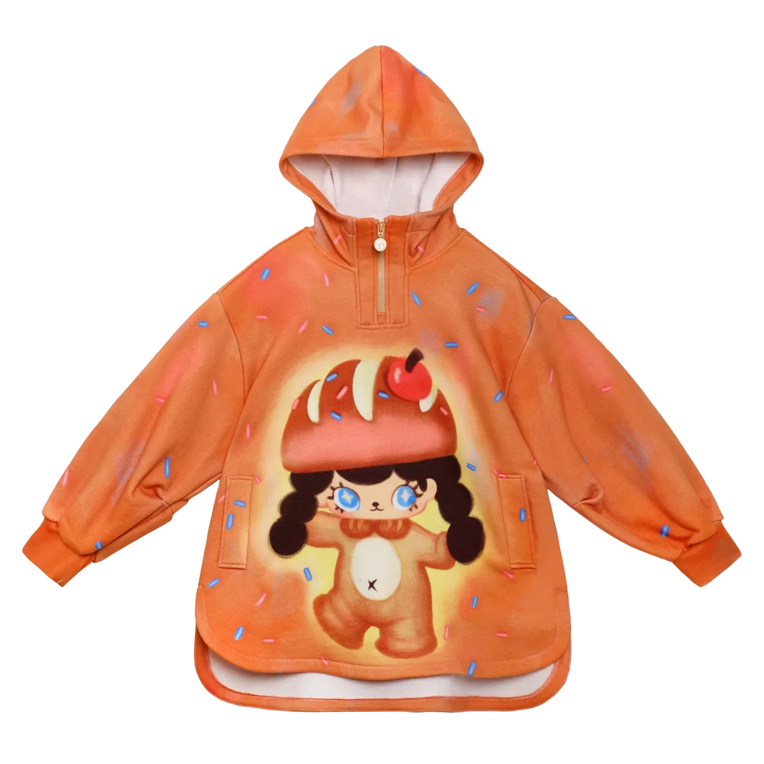Poco Blush Bread Girl Fleece Hoodie