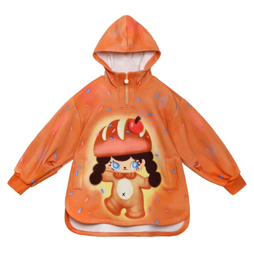 Bread Girl Fleece Hoodie by Poco Blush