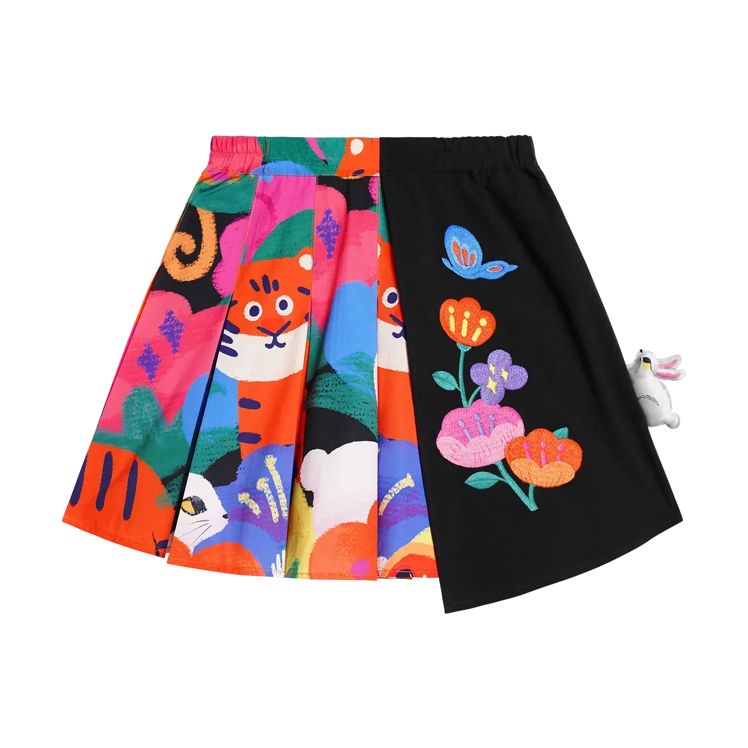Poco Blush Rabbit Forest Pleated Skirt