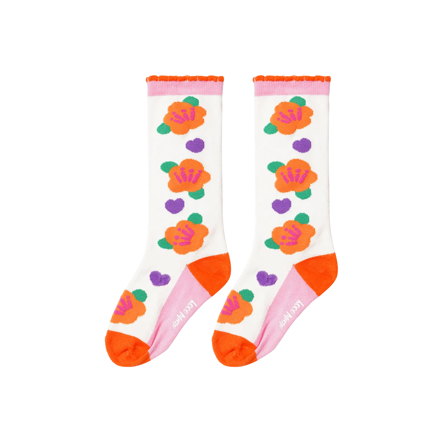Poco Blush Camellia Jacquard Knee Socks