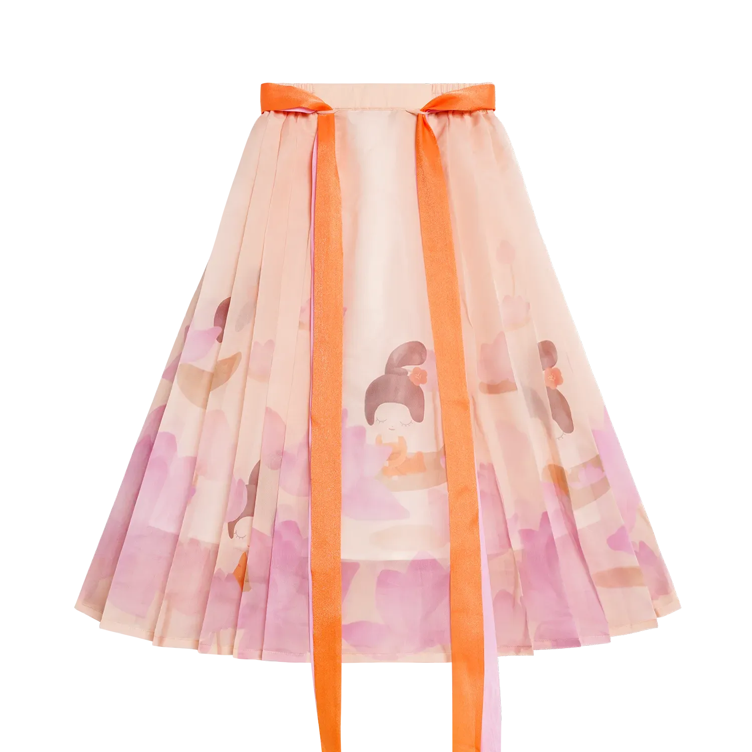 Poco Blush Lotus Poem Horse-Face Skirt