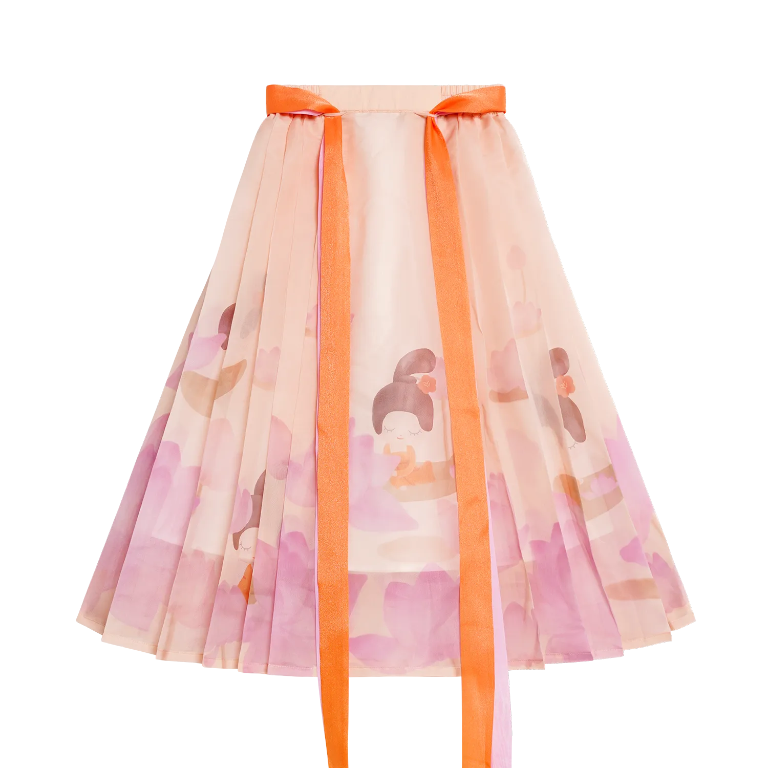 Poco Blush Lotus Poem Horse-Face Skirt