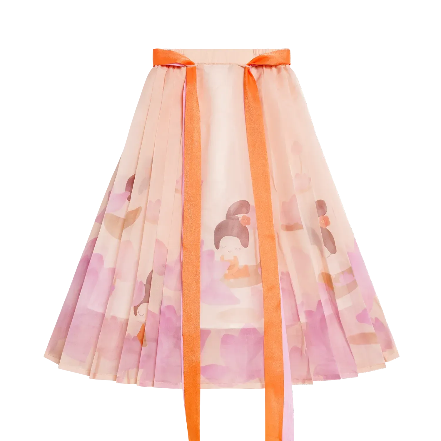 Poco Blush Lotus Poem Horse-Face Skirt