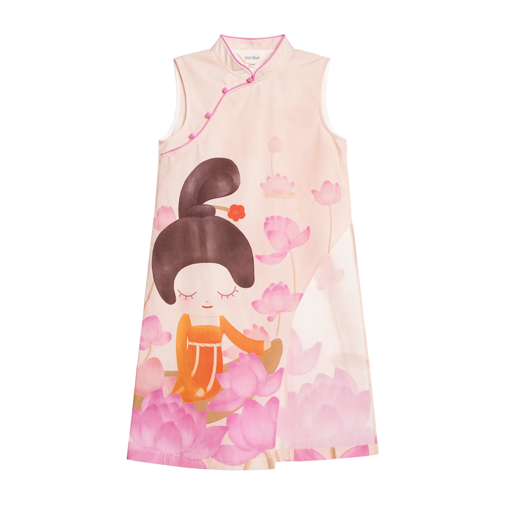 Poco Blush Lotus Poem Qipao Shirt