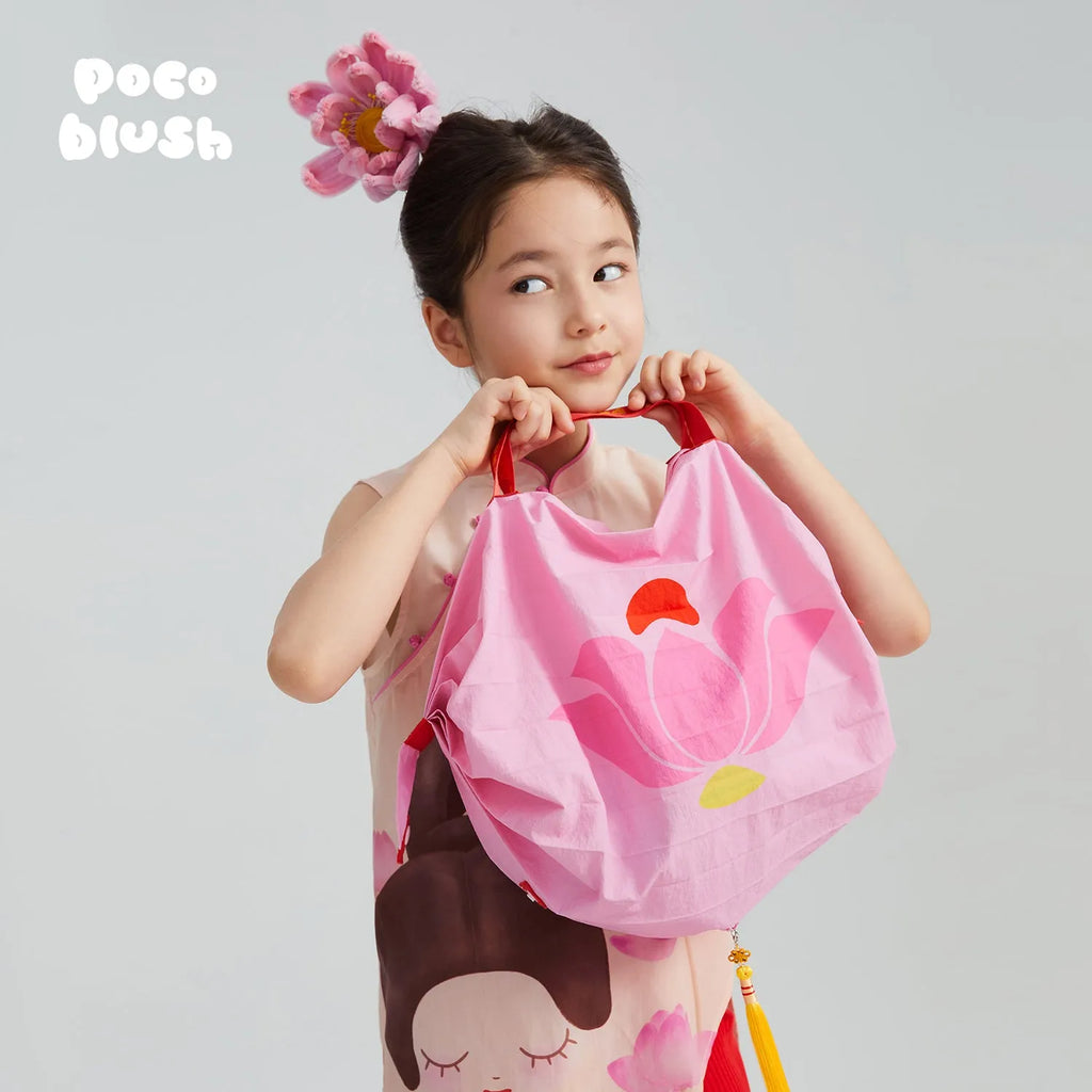 Poco Blush Lotus Lantern Fold-Up Bag