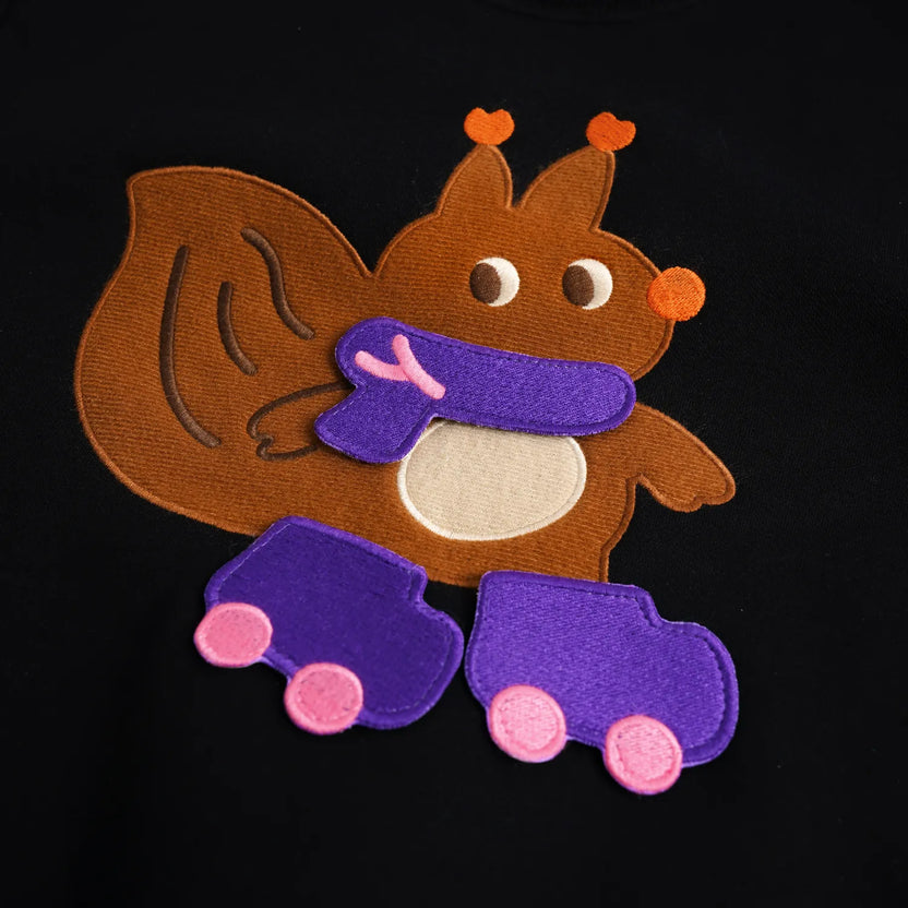 Magic Patch Squirrel Fleece Sweatshirt by Poco Blush, image 5