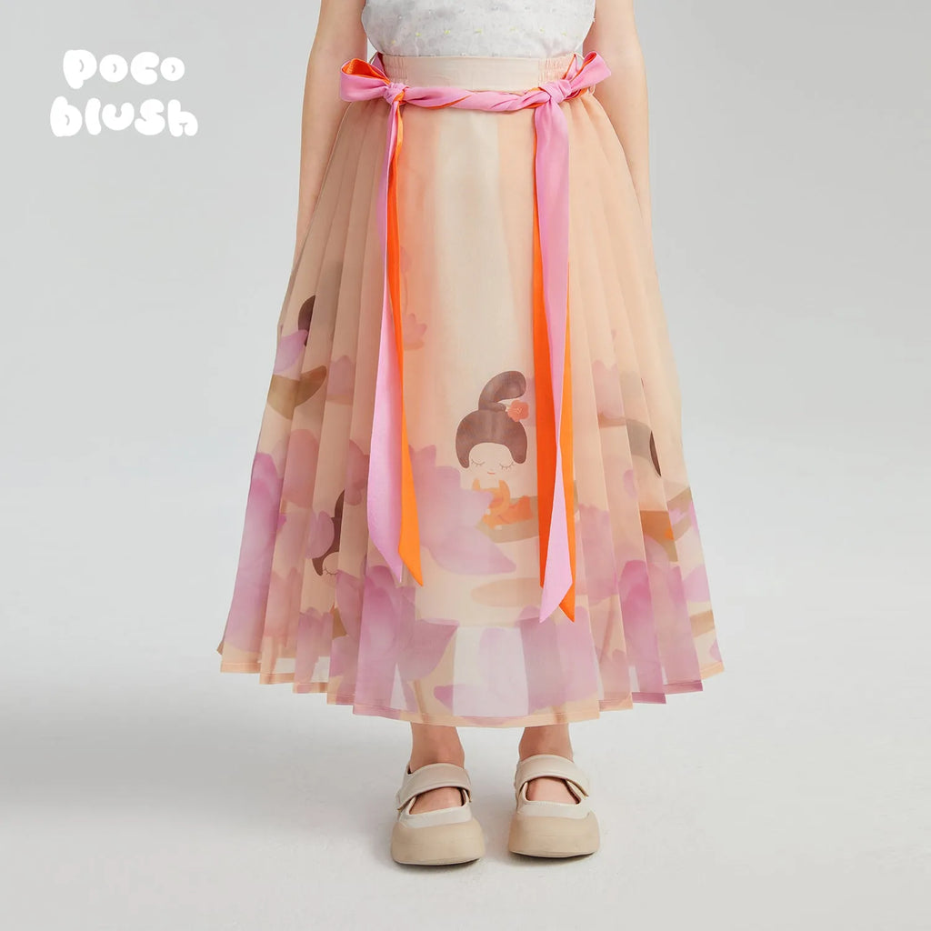Poco Blush Lotus Poem Horse-Face Skirt