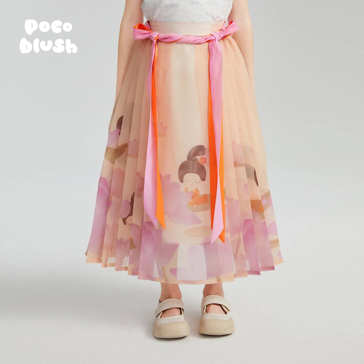 Poco Blush Lotus Poem Horse-Face Skirt