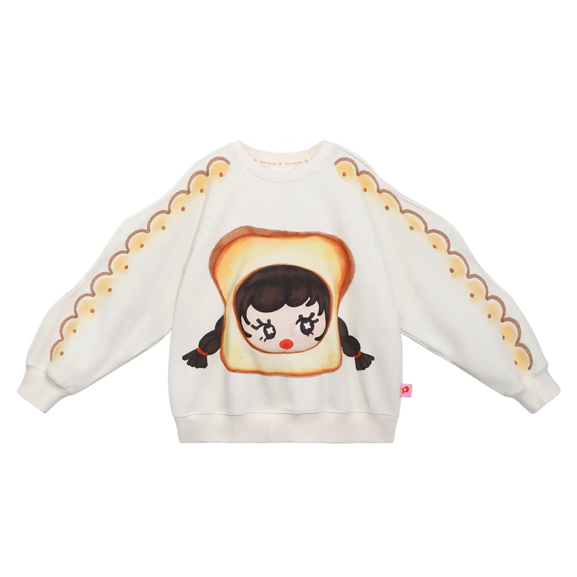 Soft Toast Girl Padded Sweatshirt by Poco Blush