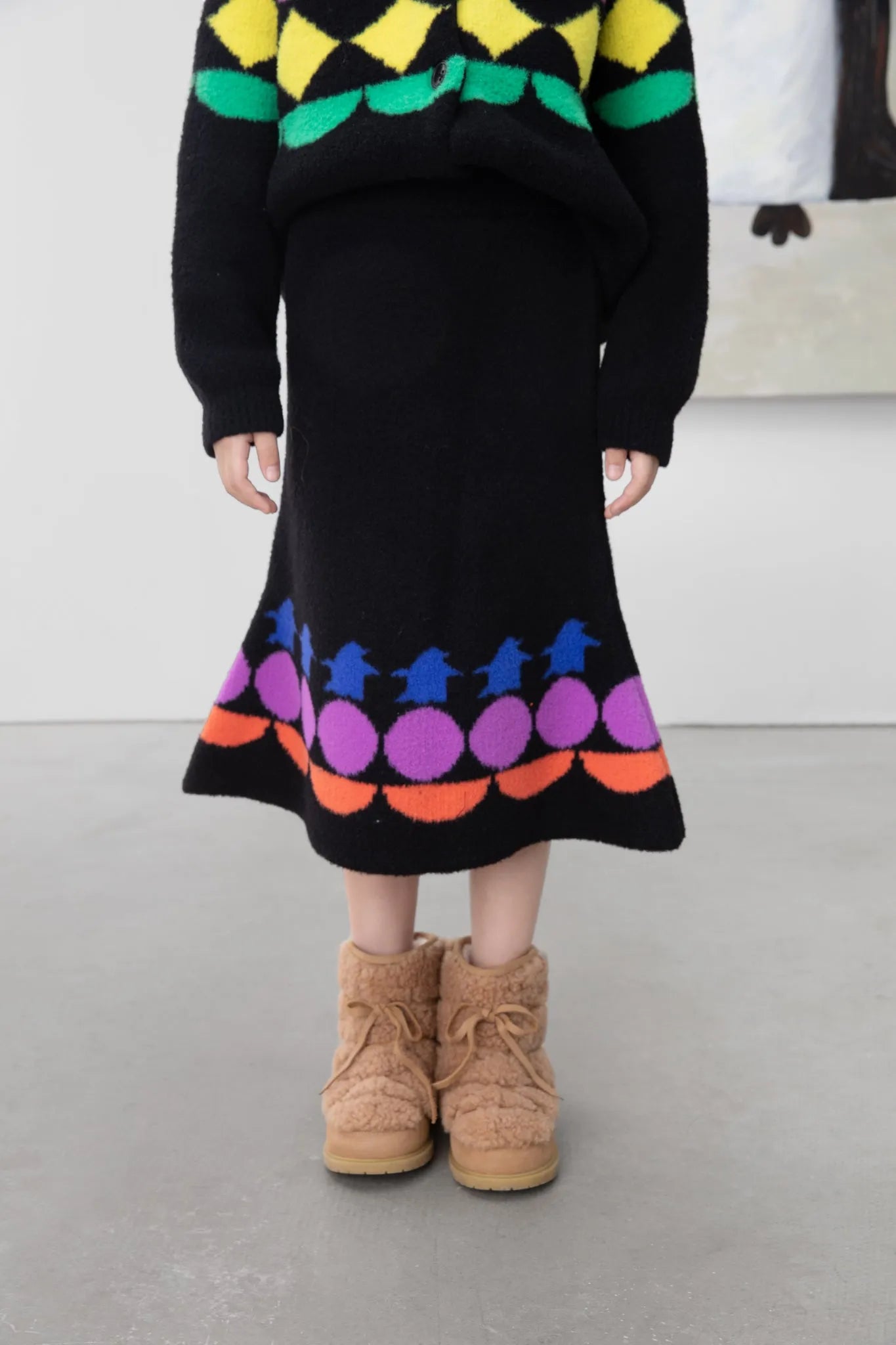 Poco Blush Fair Isle Knit Skirt